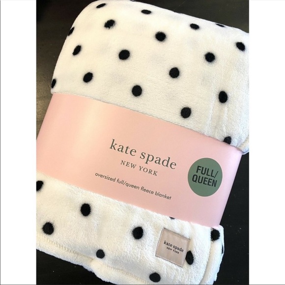 kate spade Bedding Nwt Kate Spade New York Polka Dot Queen Fleece